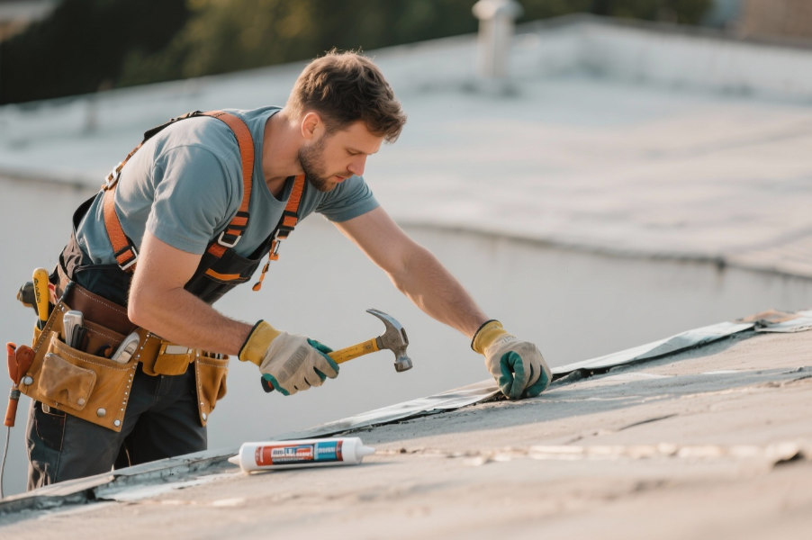 Flat roof work in Darras Hall, Newcastle